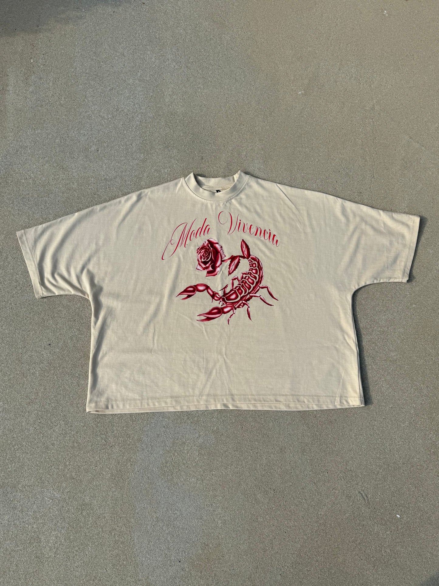MV Cream Scorpion Boxy Tee